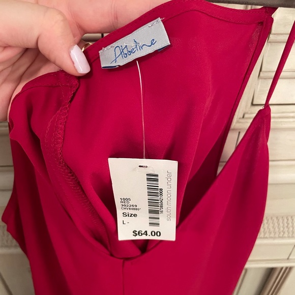 Abbeline Red Tank Top, NWT, size: L - Picture 2 of 4